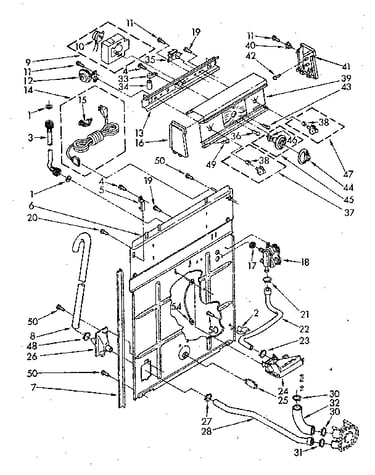 Controls and rear panel parts