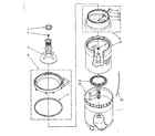 Kenmore 11081360410 agitator, basket and tub parts diagram
