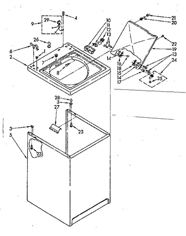 Top and cabinet parts