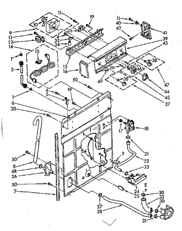 Controls and rear panel parts