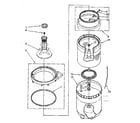Kenmore 11081360120 agitator, basket and tub parts diagram