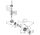 Kenmore 11081360820 brake, clutch, gearcase, motor and pump parts diagram