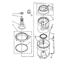 Kenmore 11081476110 agitator, basket and tub parts diagram