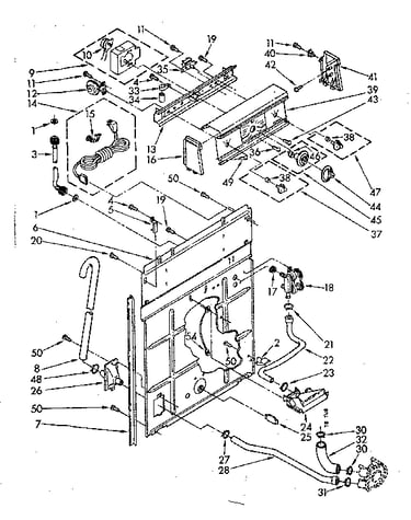 Controls and rear panel parts