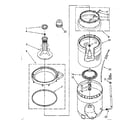 Kenmore 11081476120 agitator, basket and tub parts diagram
