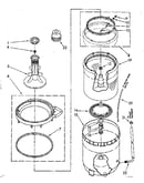 Agitator, basket and tub parts
