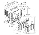 Kenmore 2538740990 cabinet and front panel parts diagram