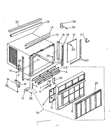 Cabinet and front panel parts