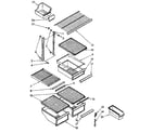 Kenmore 1068748520 shelf parts diagram
