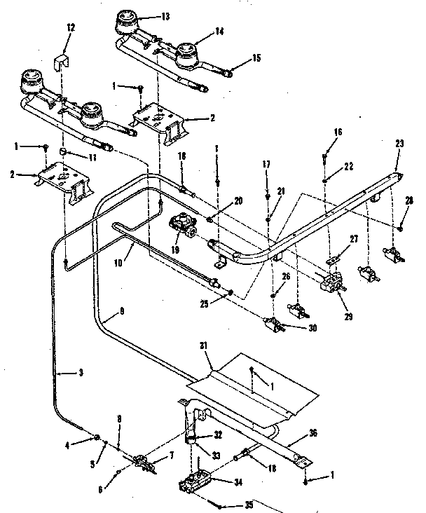 Burner section
