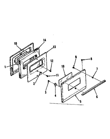 Oven door section