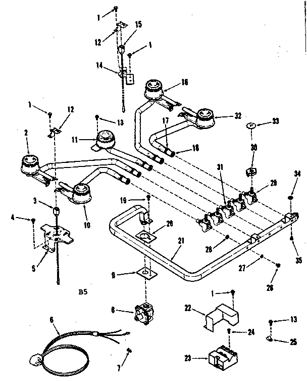 Burner section