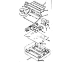 IBM PROPRINTER base assembly and front paper guide diagram