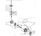 Kenmore 11081362710 brake, clutch, gearcase, motor and pump parts diagram