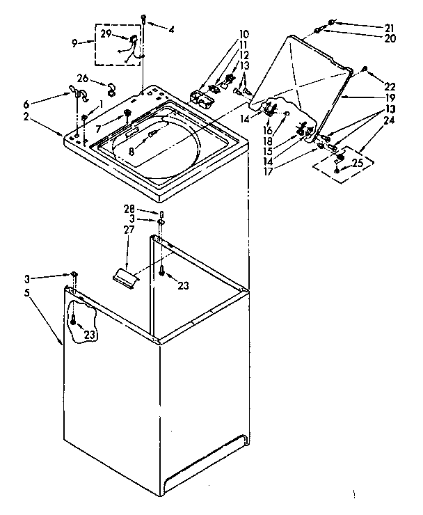 TOP AND CABINET PARTS