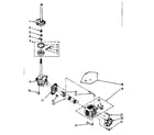 Kenmore 11081375620 brake, clutch, gearcase, motor and pump parts diagram