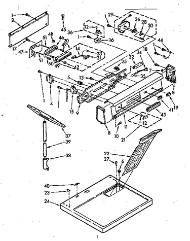 Top and console assembly