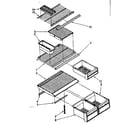 Kenmore 1068648422 shelf parts diagram