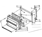 Kenmore 1068648472 freezer door parts diagram