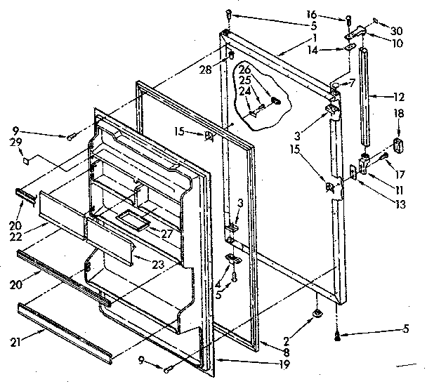 Refrigerator door parts