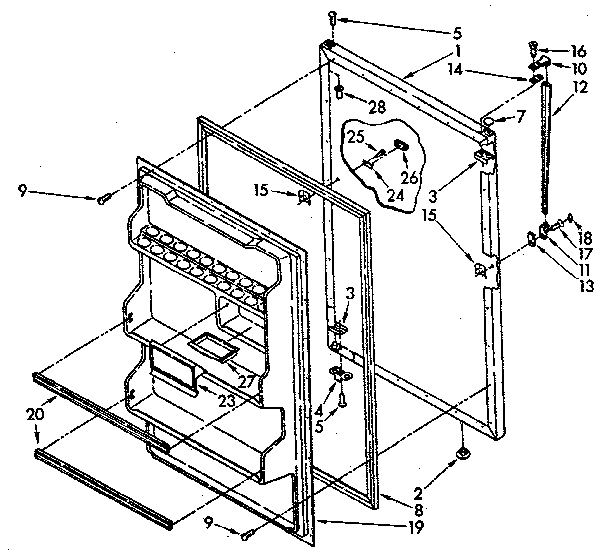 Refrigerator door parts