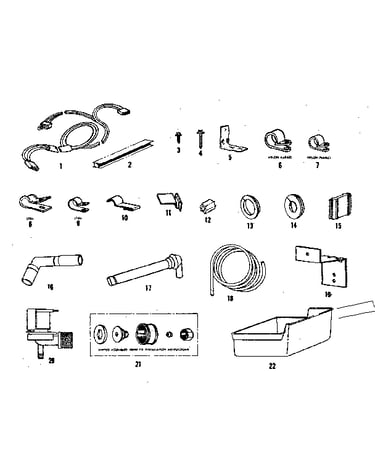Ice maker installation parts