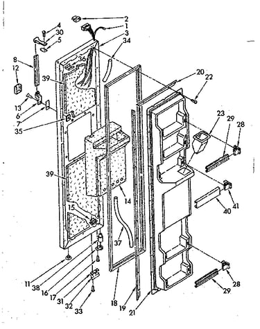 Freezer door parts