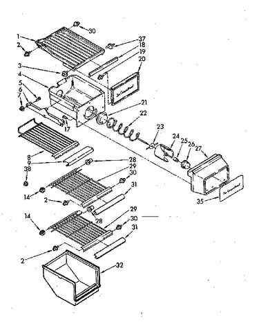 Freezer interior parts