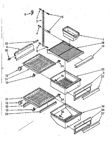 Refrigerator interior parts