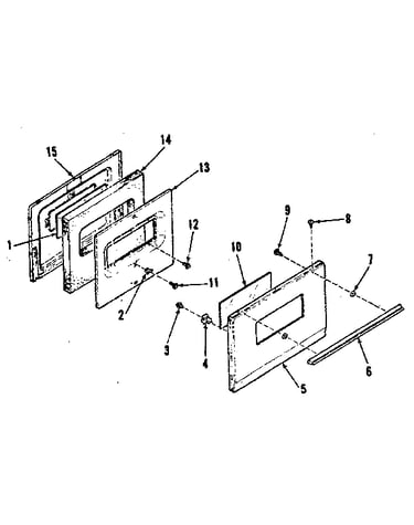 Oven door section-model 911.6138510