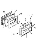 Oven door section-models 911.6158510 & 911.6178510
