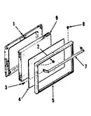 Oven door section-mods 911.7158510 911.7218510 911.7238510