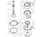 Kenmore 11081362100 agitator, basket and tub parts diagram