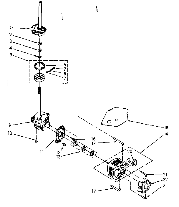 Brake, clutch, gearcase, motor and pump parts