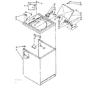 Kenmore 11081362820 top and cabinet parts diagram
