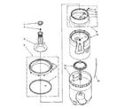Kenmore 11081362820 agitator, basket and tub parts diagram