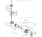 Kenmore 11081362120 brake, clutch, gearcase, motor and pump parts diagram