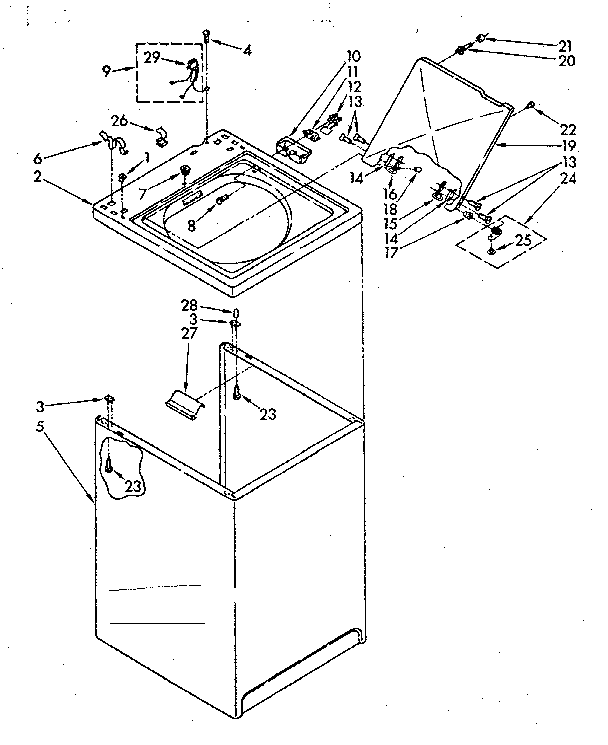 TOP AND CABINET PARTS