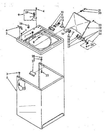 Top and cabinet parts