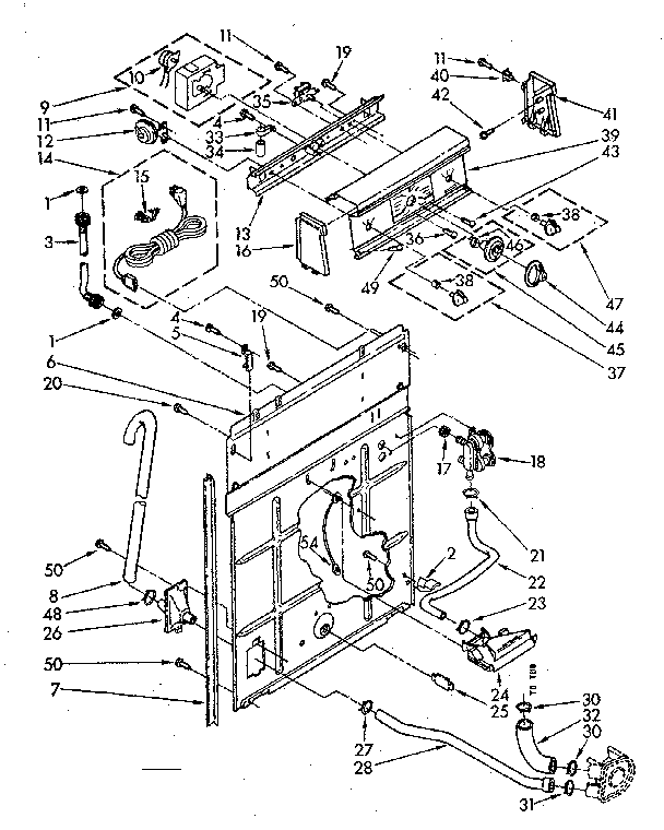 Controls and rear panel parts