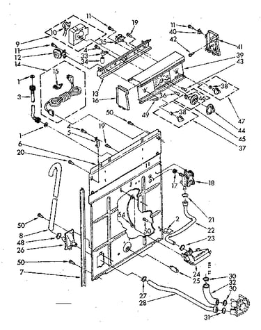 Controls and rear panel parts