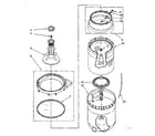 Kenmore 11081362130 agitator, basket and tub parts diagram