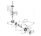 Kenmore 11081362130 brake, clutch, gearcase, motor and pump parts diagram