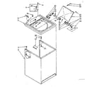 Kenmore 11081375600 top and cabinet parts diagram