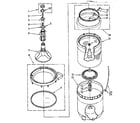 Kenmore 11081375200 agitator, basket and tub parts diagram
