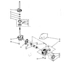Kenmore 11081375400 brake, clutch, gearcase, motor and pump parts diagram