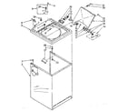 Kenmore 11081375110 top and cabinet parts diagram