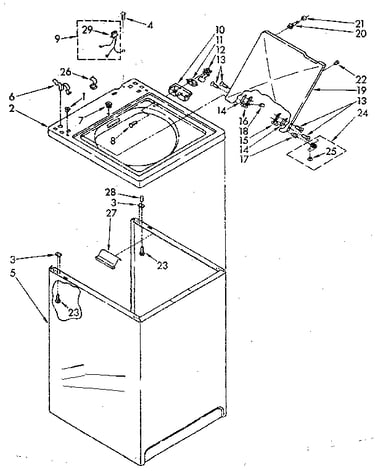 Top and cabinet parts