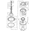 Kenmore 11081375110 agitator, basket and tub parts diagram