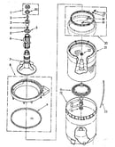 Agitator, basket and tub parts